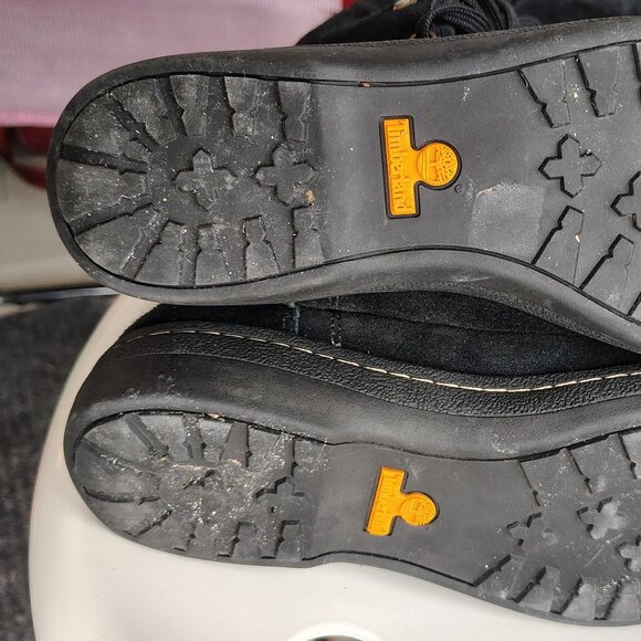 Black Suede Boots Timberland Lace-up Tall Boots size 7.5 - Picture 6 of 8